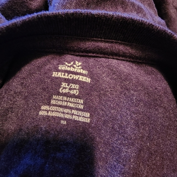 Way To Celebrate Halloween My Lazy Scary Costume Graphic T-Shirt Purple Men's XL - Picture 4 of 5